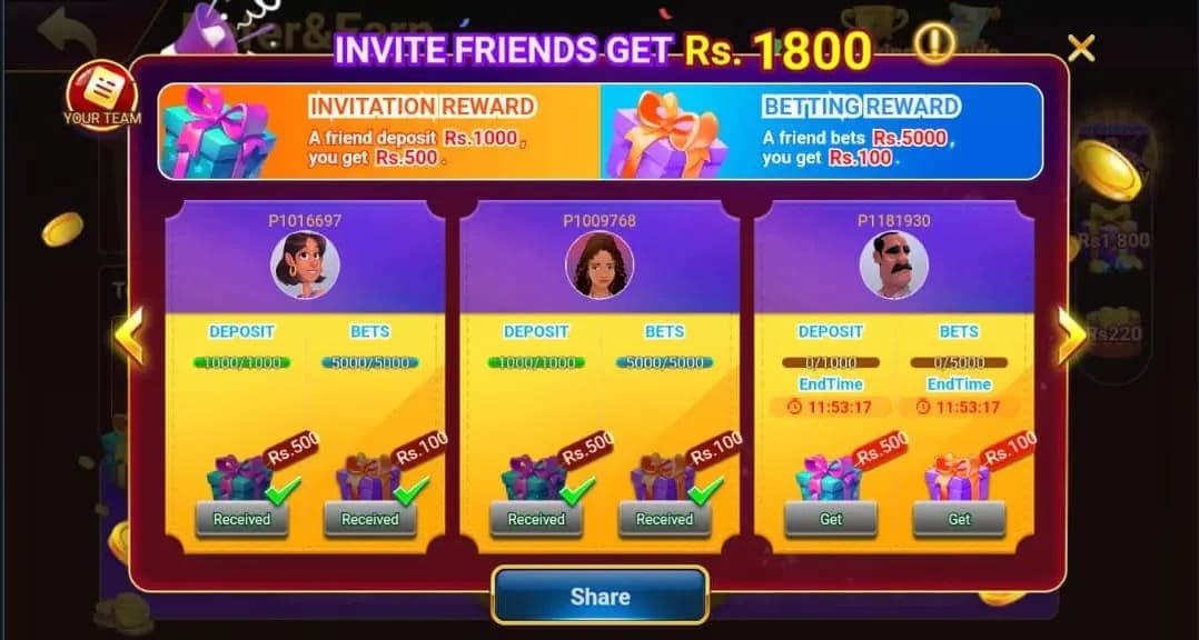 S9 game invitation and reward get bing one - MIGA Casino APK